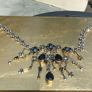 BIG SALE  dressy black and silver Necklace